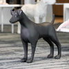 Sunray Mascota Matte Black Fiberglass Smooth Fox Terrier Dog Mannequin 