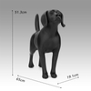 Sunray Mascota Matte Black Fiberglass Beagle Dog Mannequin 