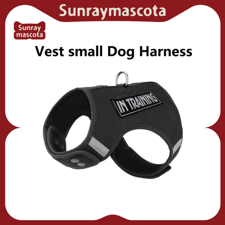Sunraymascota Adjustable Breathable Reflective Dog Harness Set Comfortable Fashion Velcro Pet Harnesses for Training for Padded Dog Harnesses