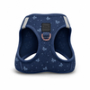 Sunraymascota Bowknot Print Denim Fabric Fashion Adjustable No Pull Comfortable Vest Luxury Small Dog Puppy Dog Harness Set